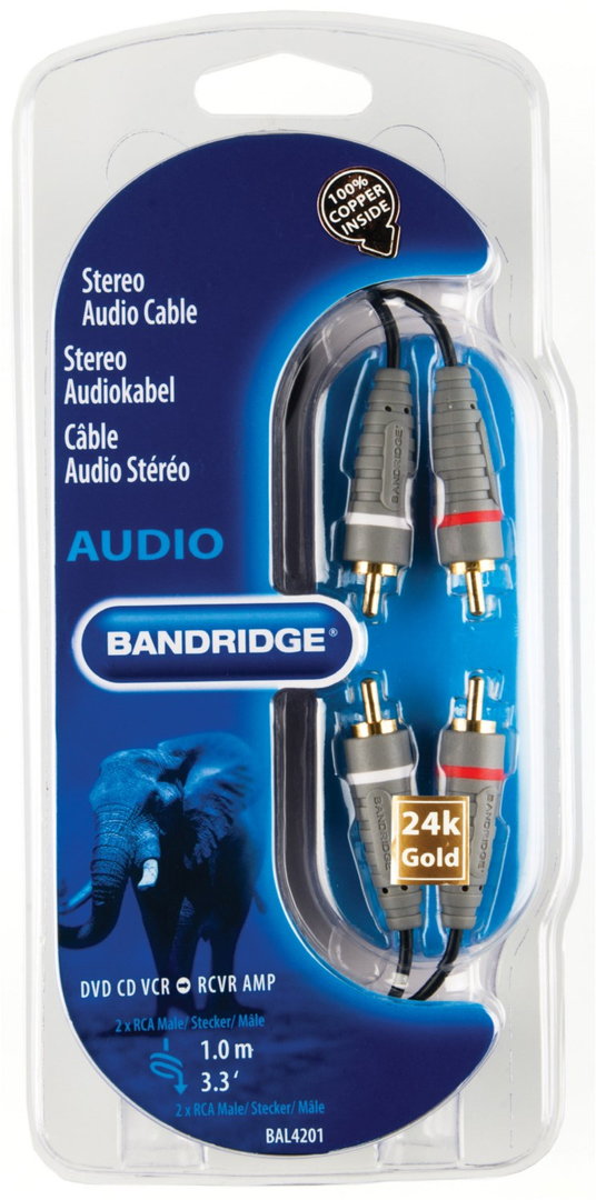 BAL4201 Stereokabel (1m) blau