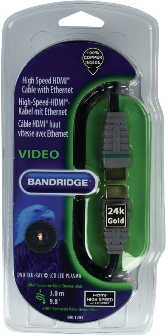 BVL1203 HDMI-Kabel (3m) blau