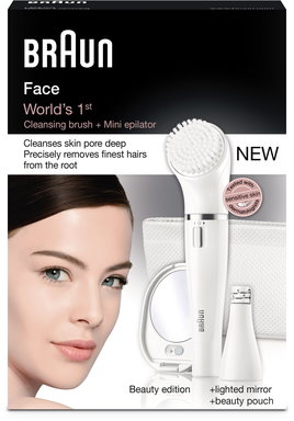 Face Silk epil 831 wei&szlig; + Spiegel + Tasche
