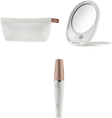 Produktabbildung Braun Face Silk epil 831 wei&szlig; + Spiegel + Tasche
