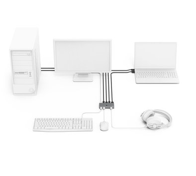 KVM-Switch 4 Ports