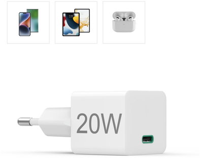 Mini-Schnellladeger&auml;t USB-C (20W) wei&szlig;