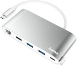 Hama USB-C-Multiport-Adapter (8 Ports) schwarz/silber/wei&szlig;