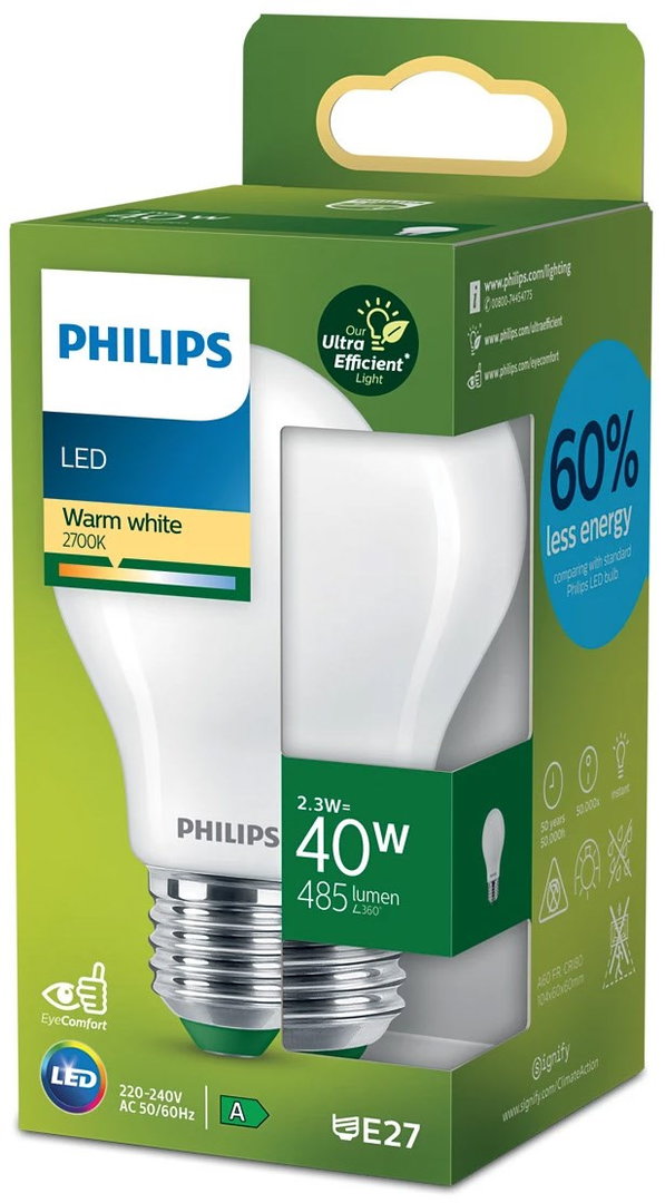 LED CLA 40W A60 E27 2700K FR UE SRT