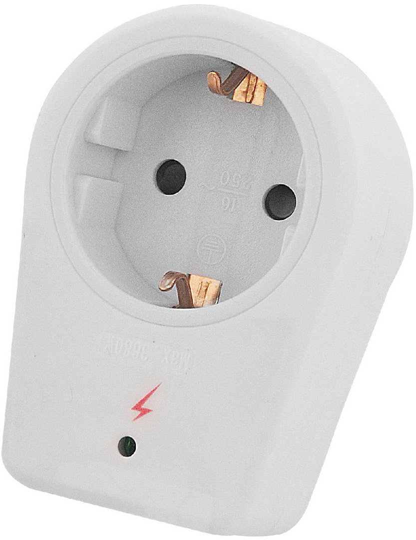 VLES100SPF1WH 1-fach Schuko-Adapter wei&szlig;