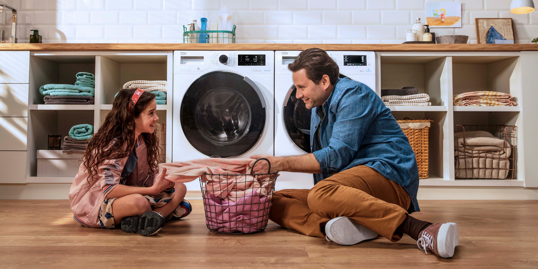 Beko W&auml;schepflege mit Beko Waschmaschinen und Trockner.