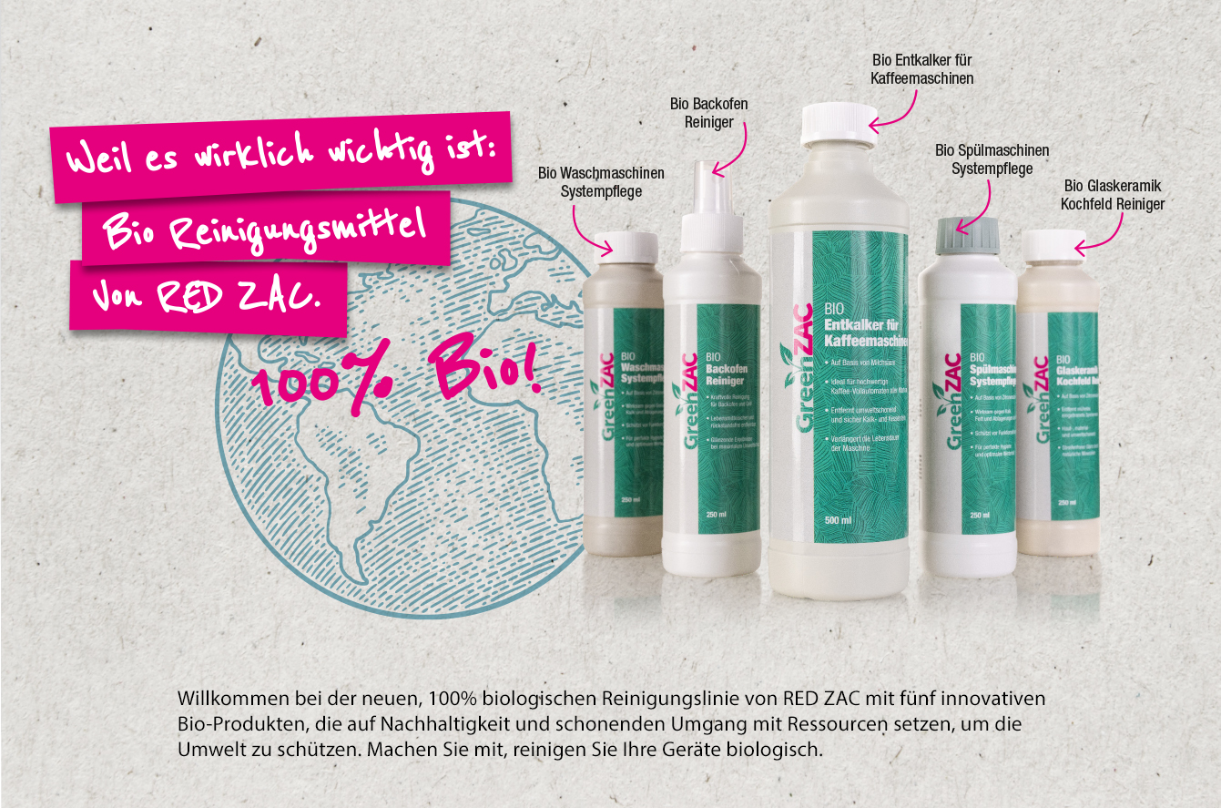 GreenZAC, die 100% biologische Reinigungslinie von RED ZAC