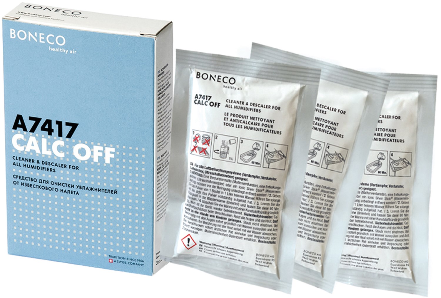 Boneco A7417 Entkalker CalcOff (3 St&uuml;ck) f&uuml;r Ultrasonic