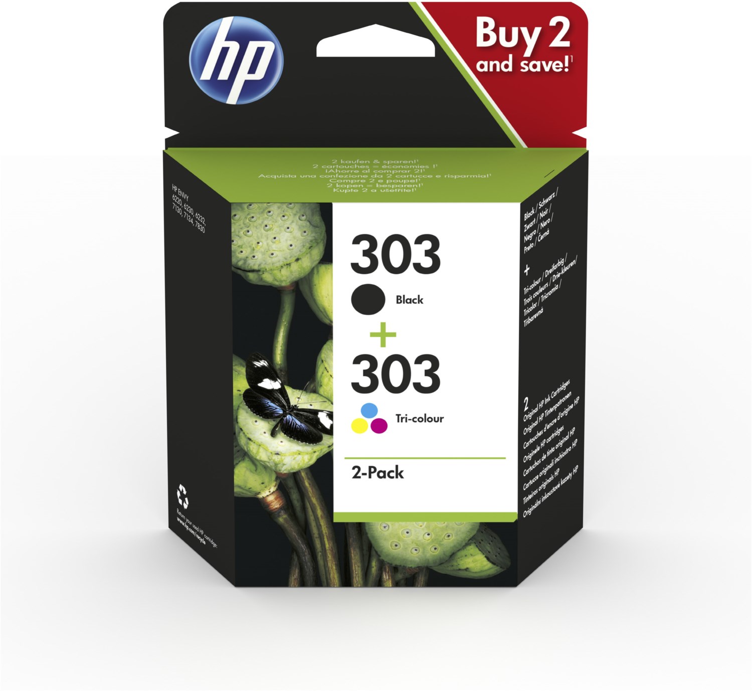 HP Ink Cartridge Nr. 303 Combo 2-Pack 4-farbig