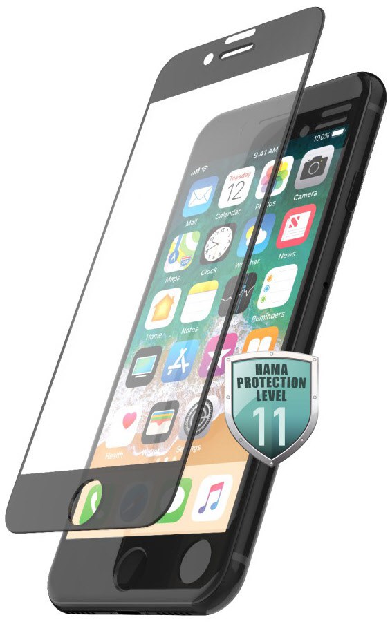 Hama 3D-Full-Screen-Schutzglas f&uuml;r iPhone 6/6s/7/8/SE 2020 schwarz