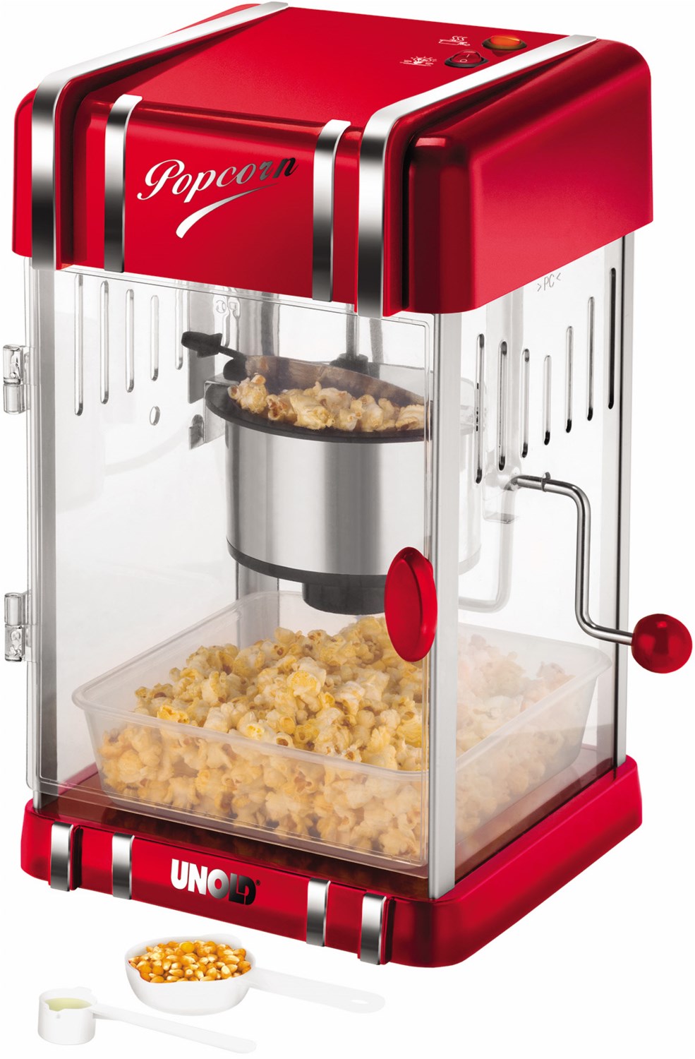Unold 48535 Popcornmaker Retro rot metallic/chrom