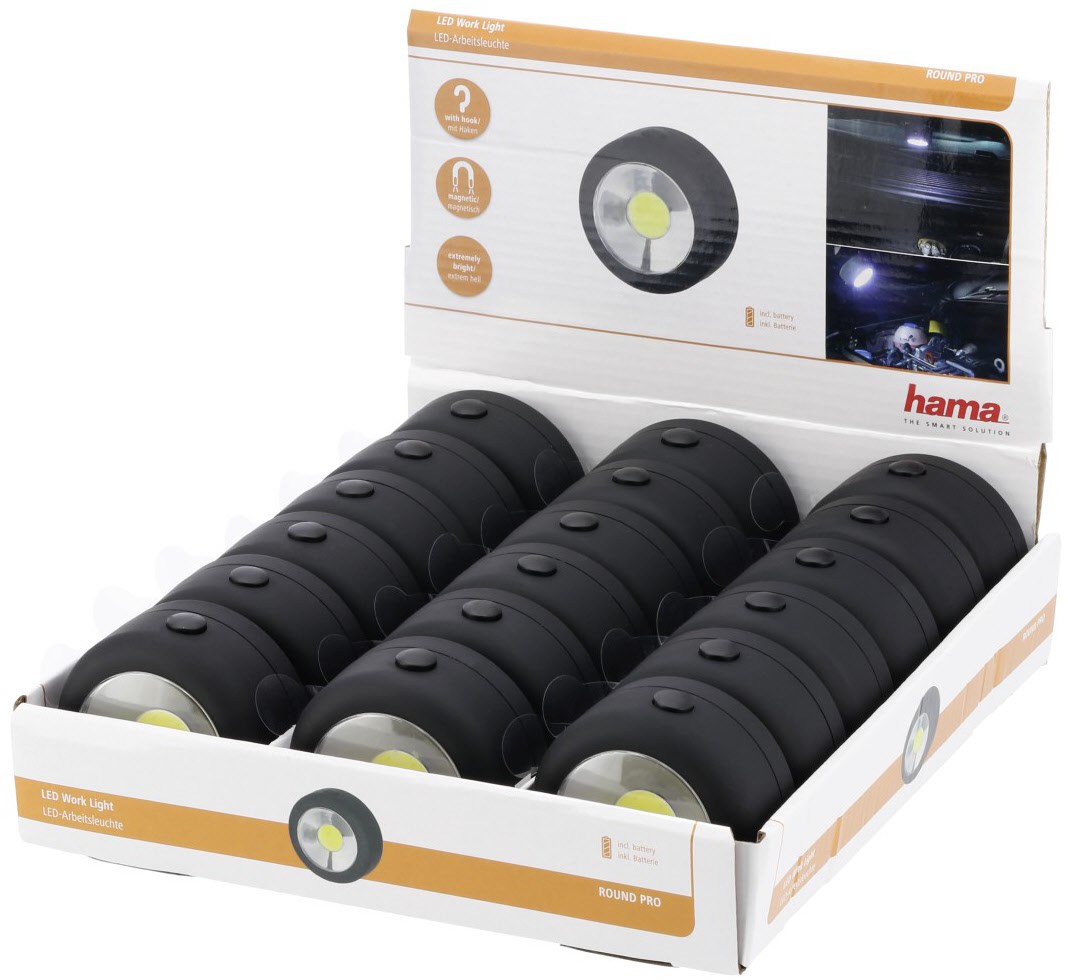 Hama LED-Arbeitsleuchte Round Pro schwarz