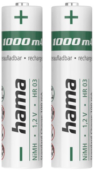 Hama NiMH AAA Akku (1.000mAh) 2er