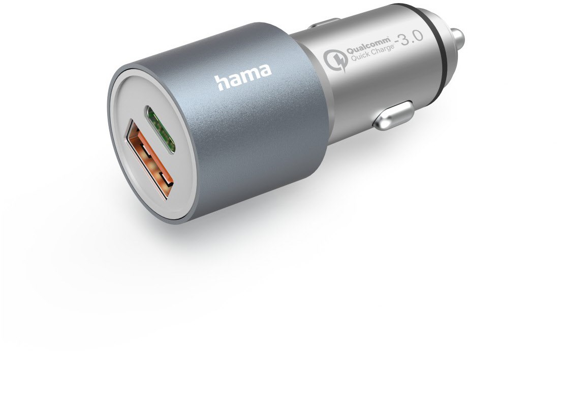 Hama Auto-Schnellladeger&auml;t (38W) silber