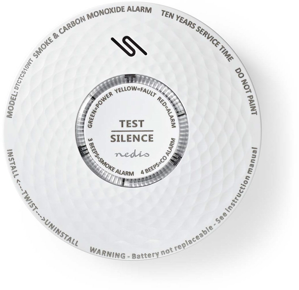Nedis DTCTCS10WT Rauch-/Kohlenmon.-Alarm weiss