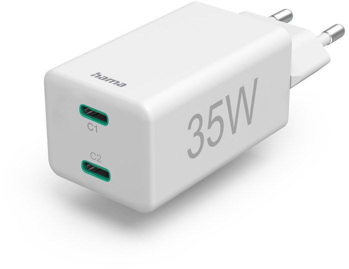 Hama Mini-Schnellladeger&auml;t USB-C (35W) wei&szlig;