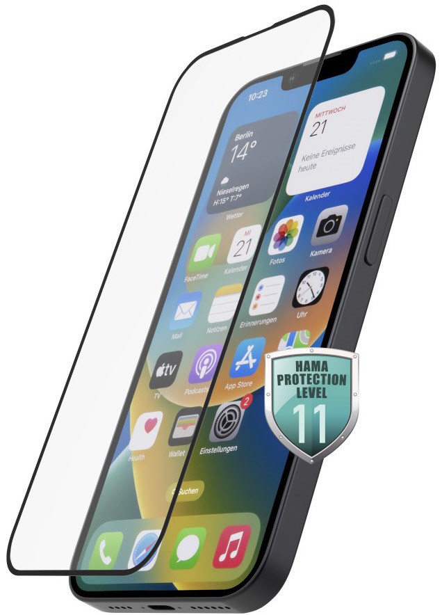 Hama 3D-Full-Screen-Schutzglas f&uuml;r iPhone 15/15 Pro schwarz