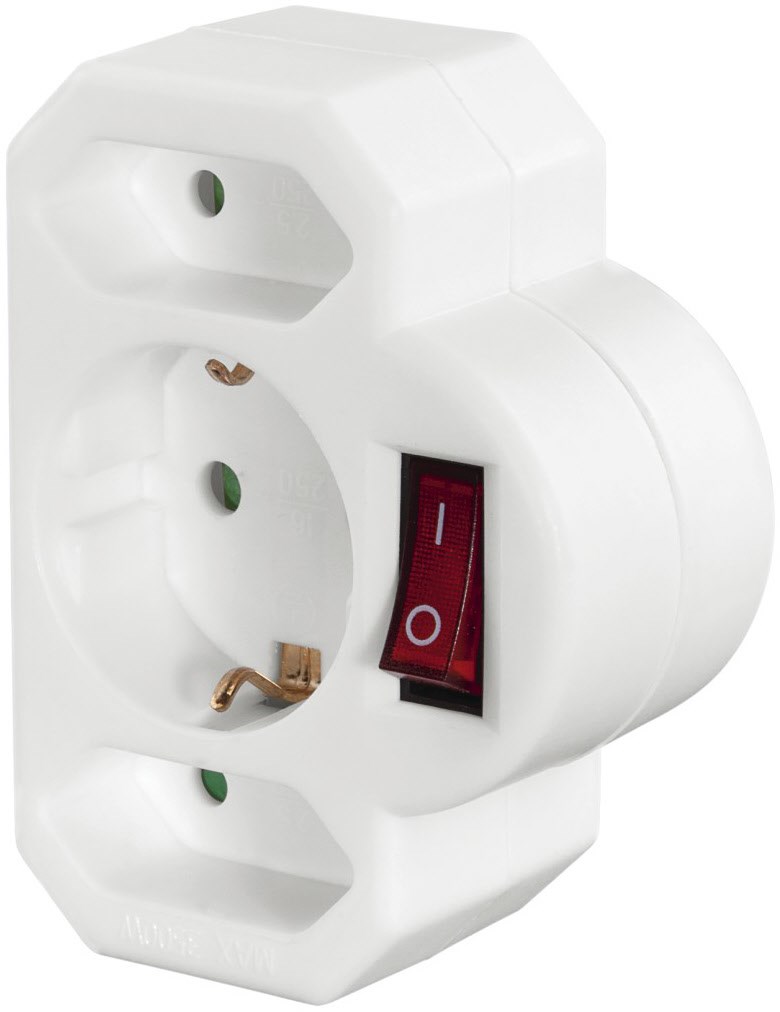 Hama Steckdosenadapter 3-fach wei&szlig;