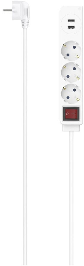 Hama Steckdosenleiste 3-fach (1,4m) wei&szlig;