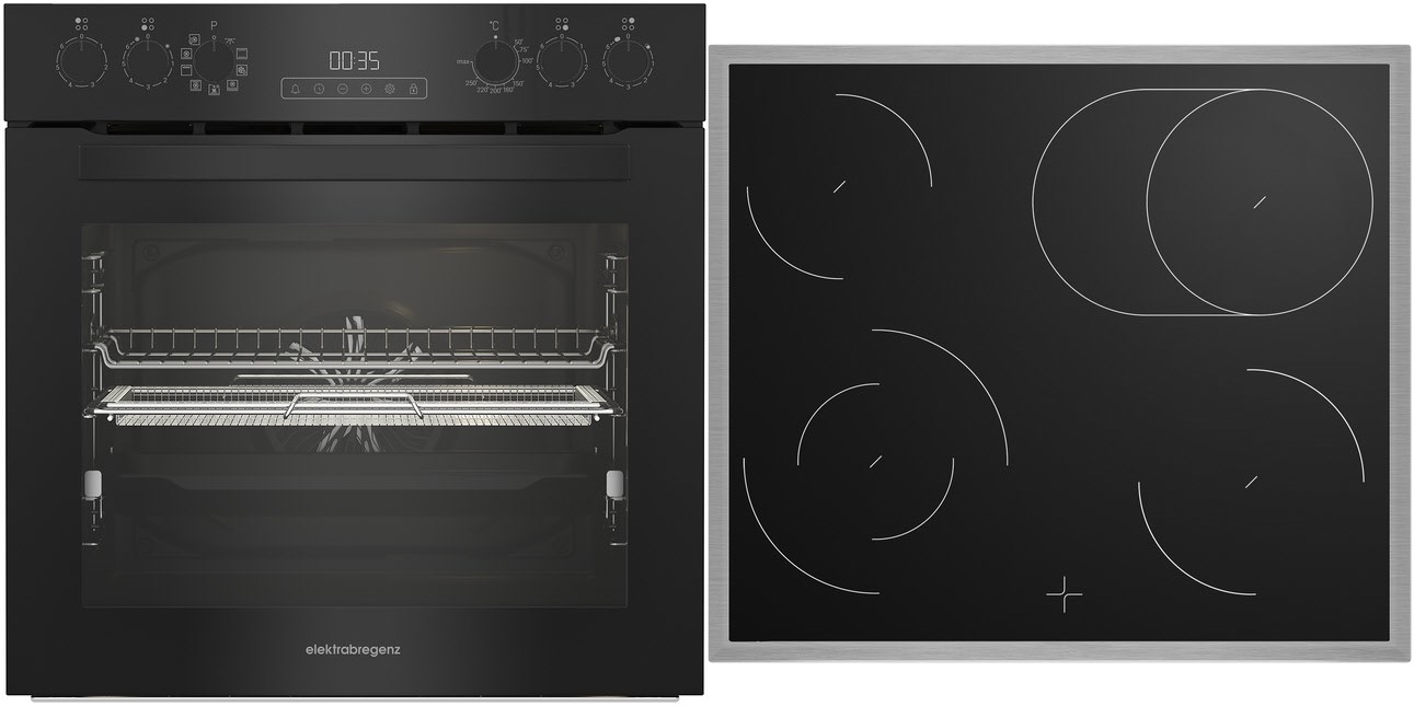 elektrabregenz HE84091BRBAF schwarz + edelstahl