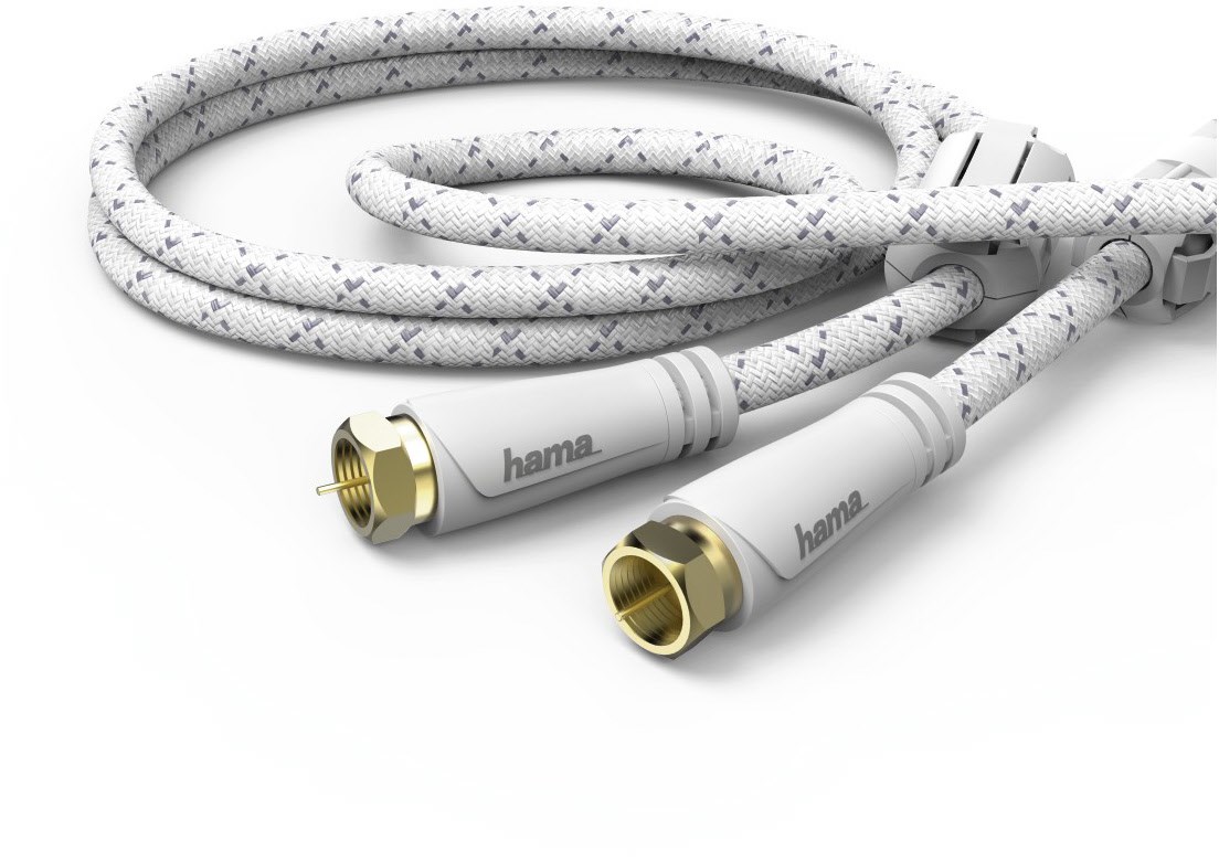 Hama SAT-Anschlusskabel 120dB (3m) weiss