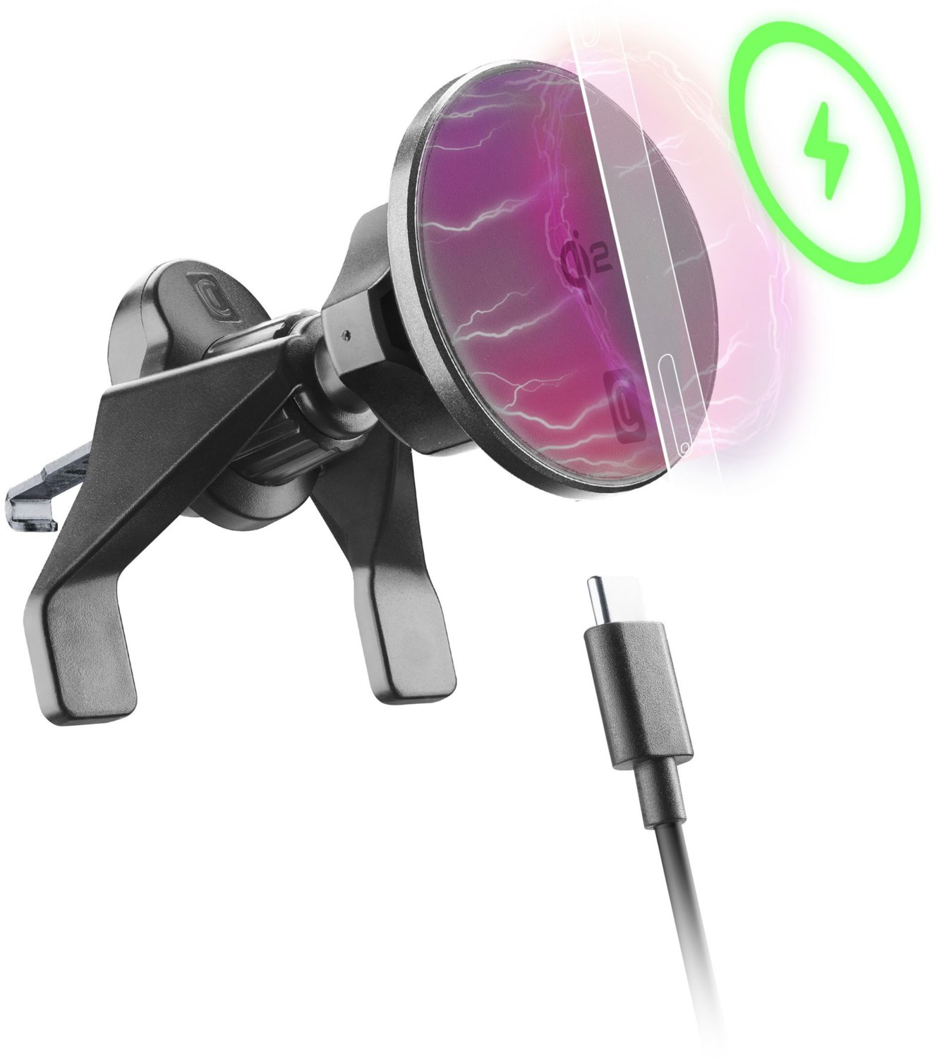 Cellularline Mag Qi2 MagSafe Halterung schwarz