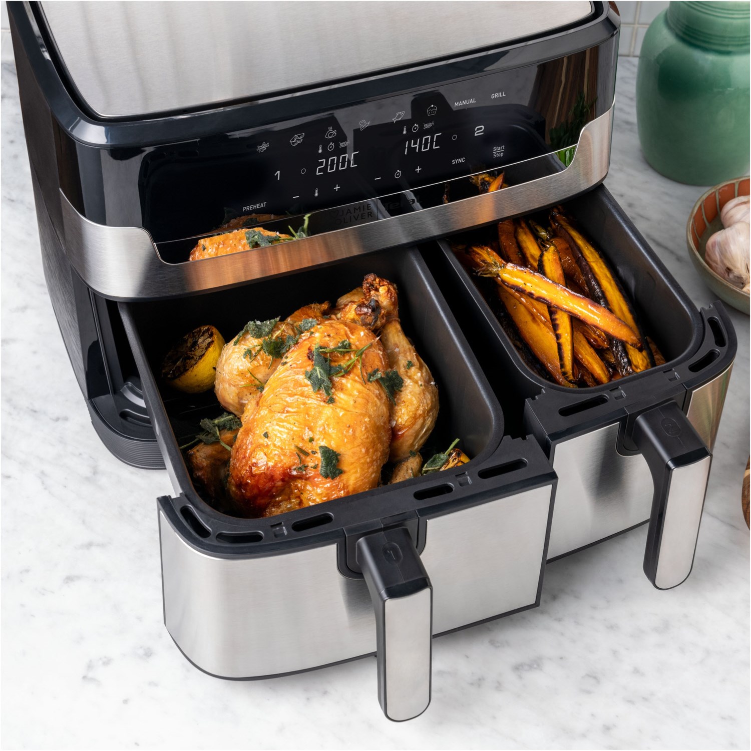 EY90JDE Dual Easy Fry & Grill edelstahl