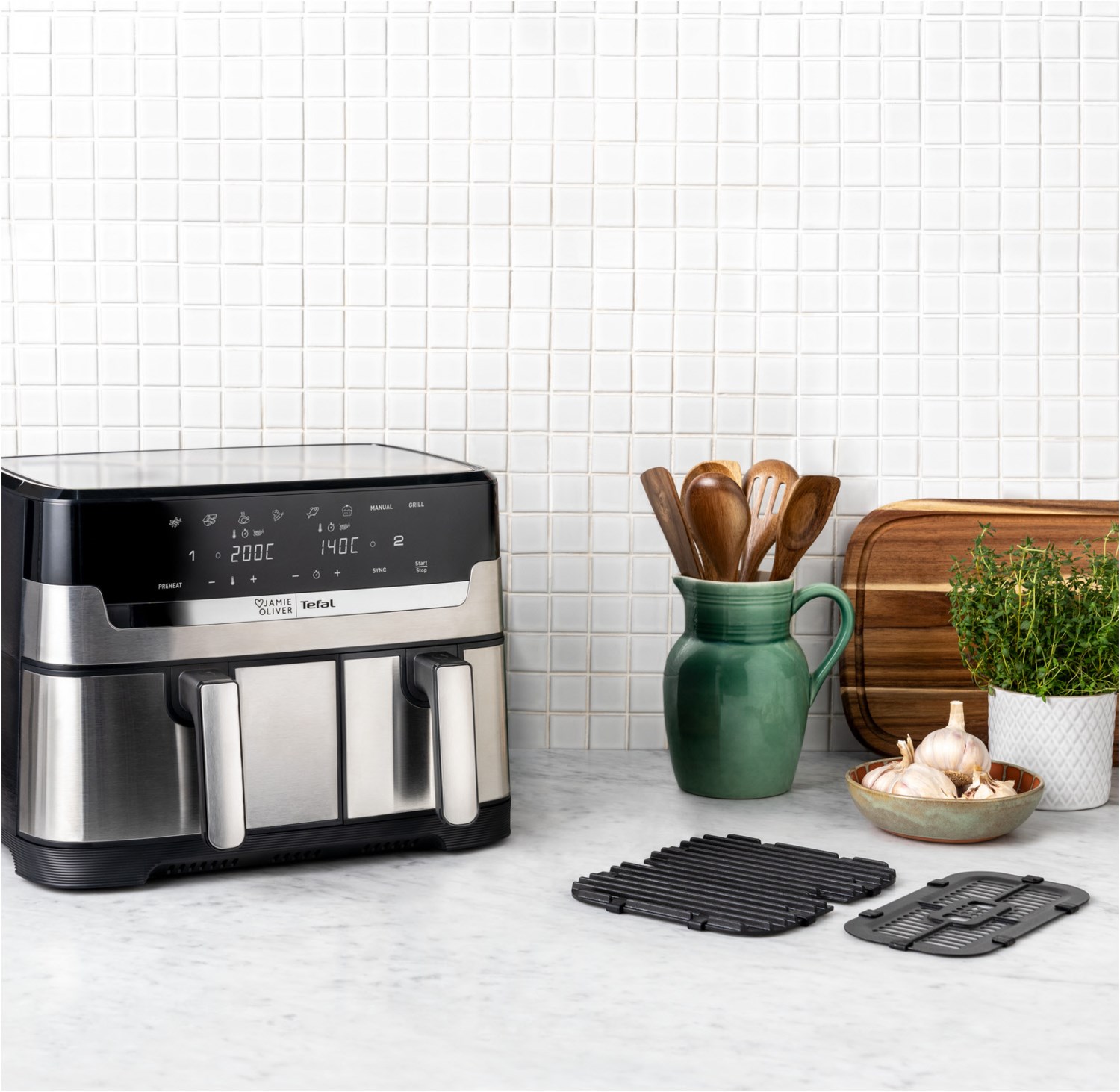 EY90JDE Dual Easy Fry & Grill edelstahl