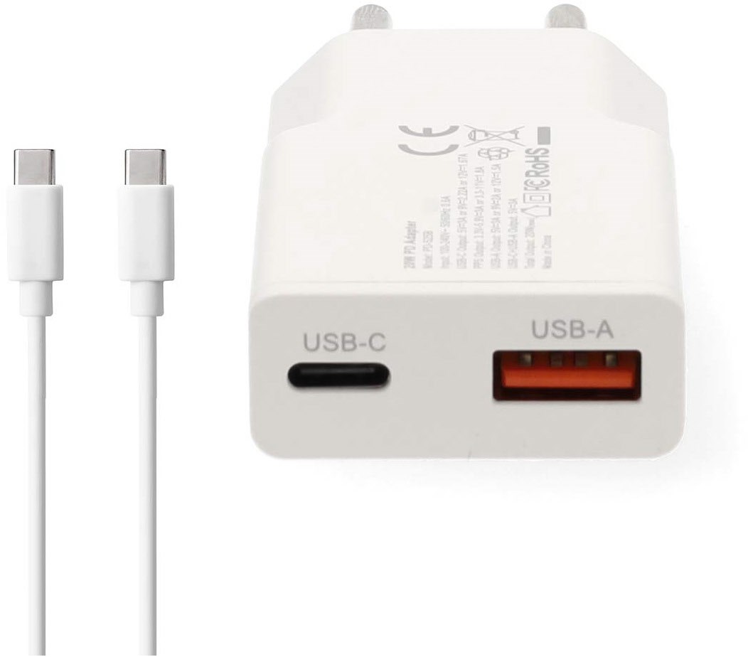 Nedis WCHA20WTUC GaN Netzladeger&auml;t (20W) wei&szlig;