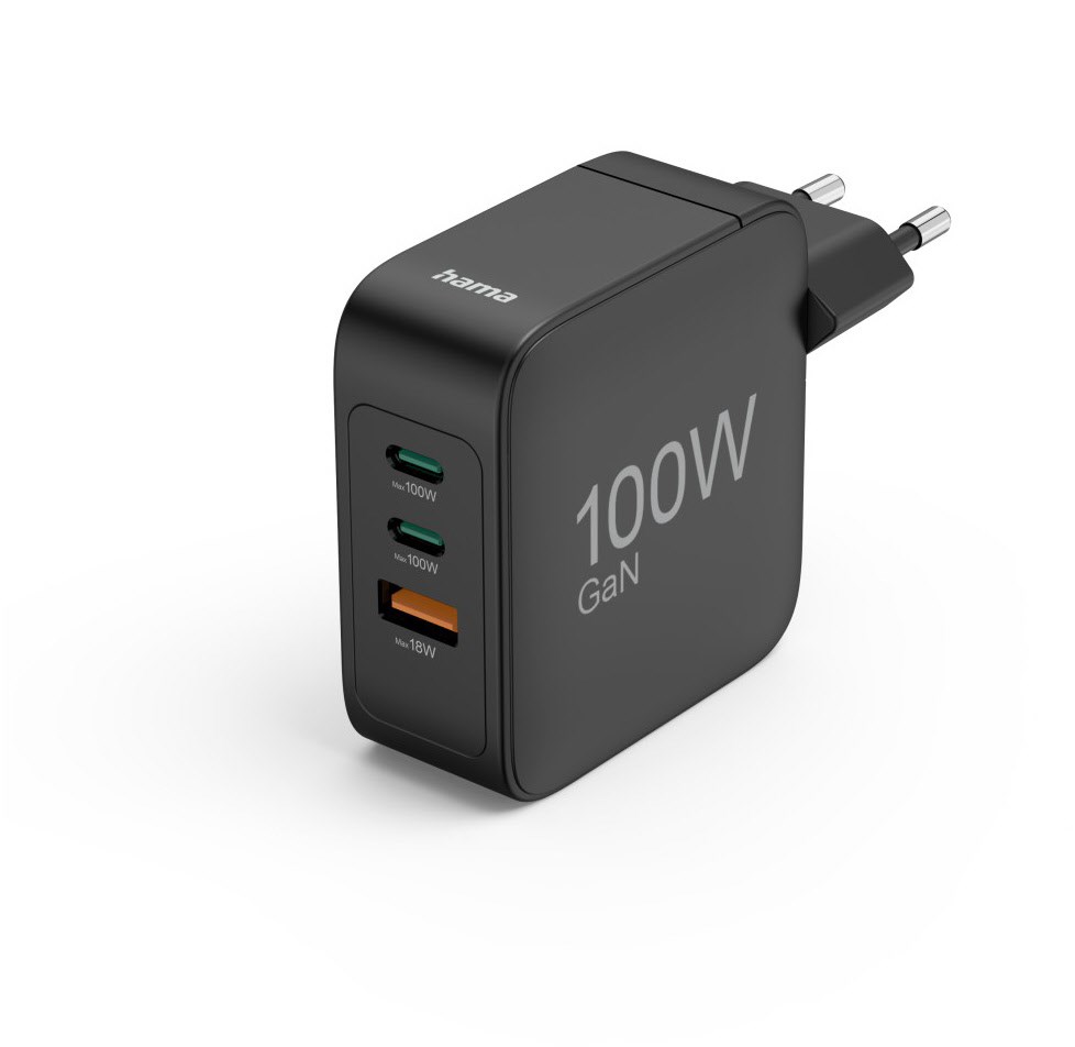 Hama Schnellladeger&auml;t USB-C (100W) schwarz