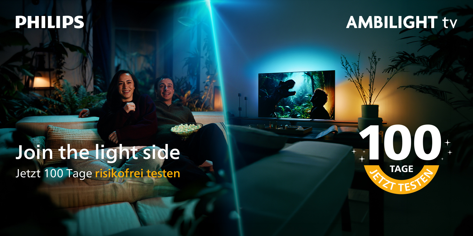 Philips Aktion: 100 Tage Ambilight testen – jetzt bei RED ZAC.