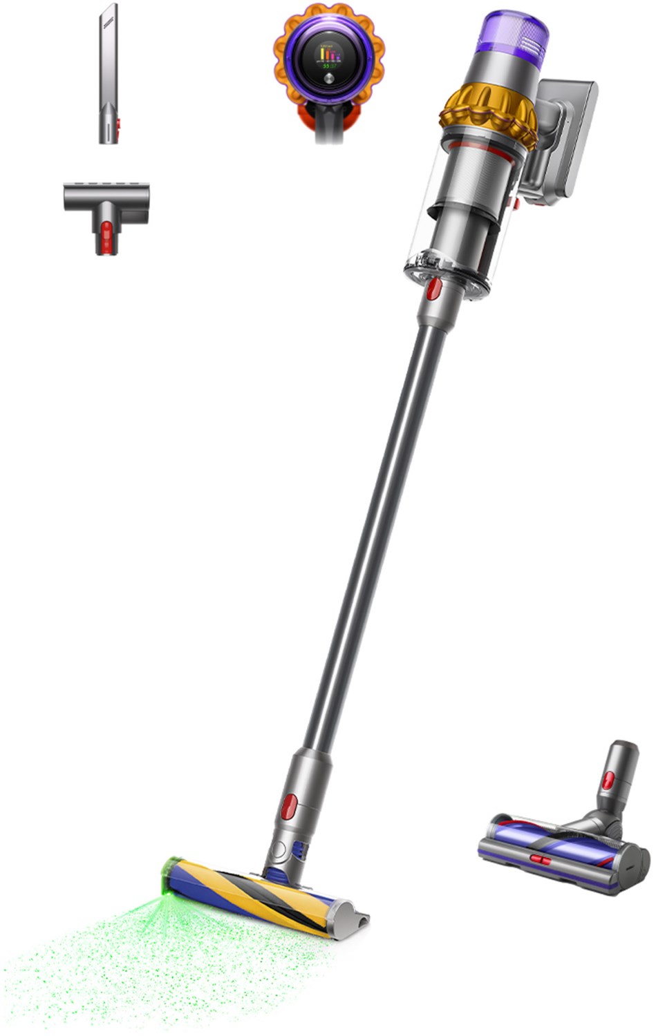 Dyson V15 Detect Absolute nickel satin gelb/glanz nickel
