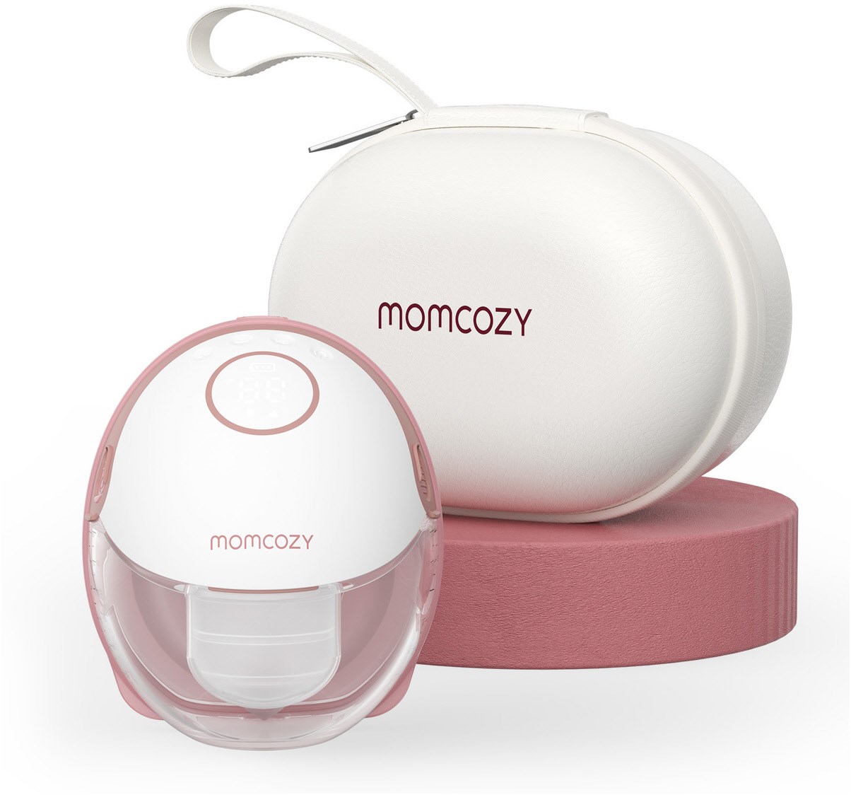 MOMCOZY M6 Mobile Milch Pumpe Einzeln Maroon