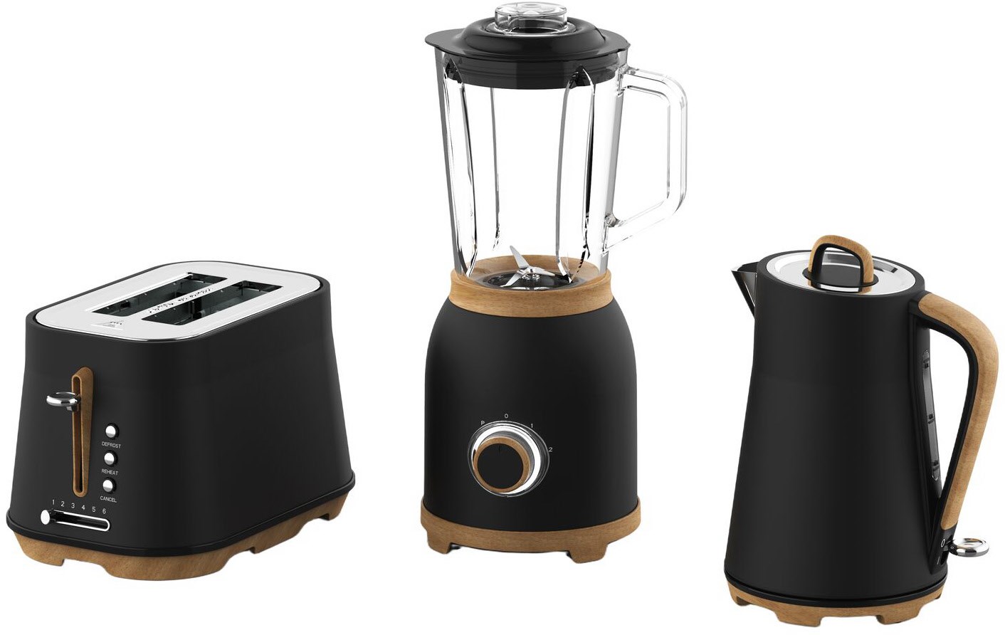 Witt Premium Element Fr&uuml;hst&uuml;cks-Set schwarz