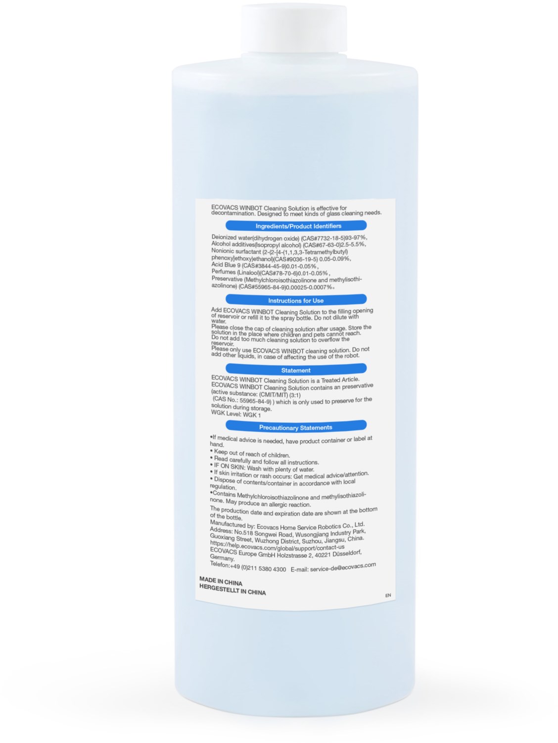 Ecovacs Reinigungsl&ouml;sung 1L