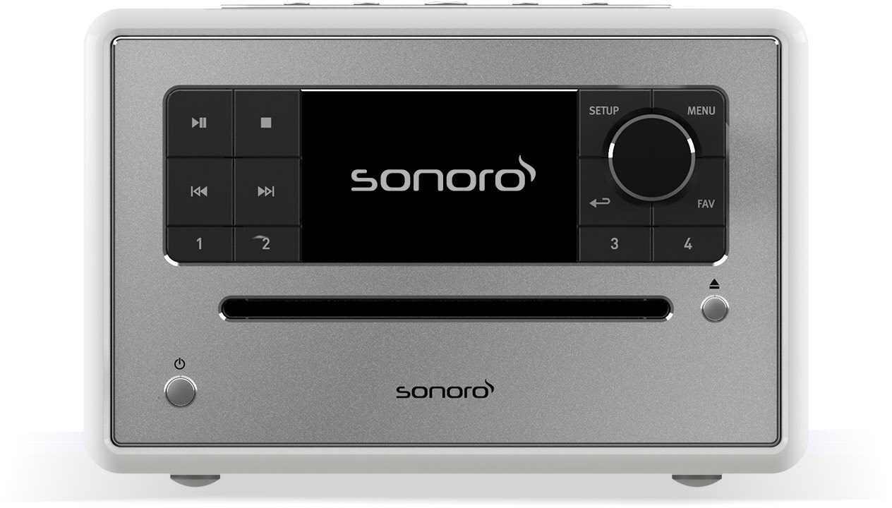 Sonoro Elite CD/Radio-System hochglanz wei&szlig;/silber
