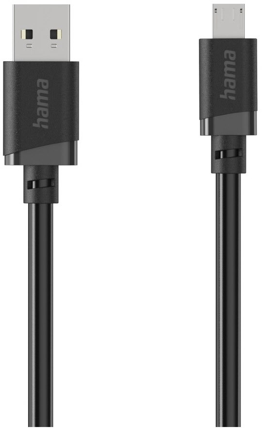 Hama USB-A>Micro-USB Ladekabel (1m) schwarz