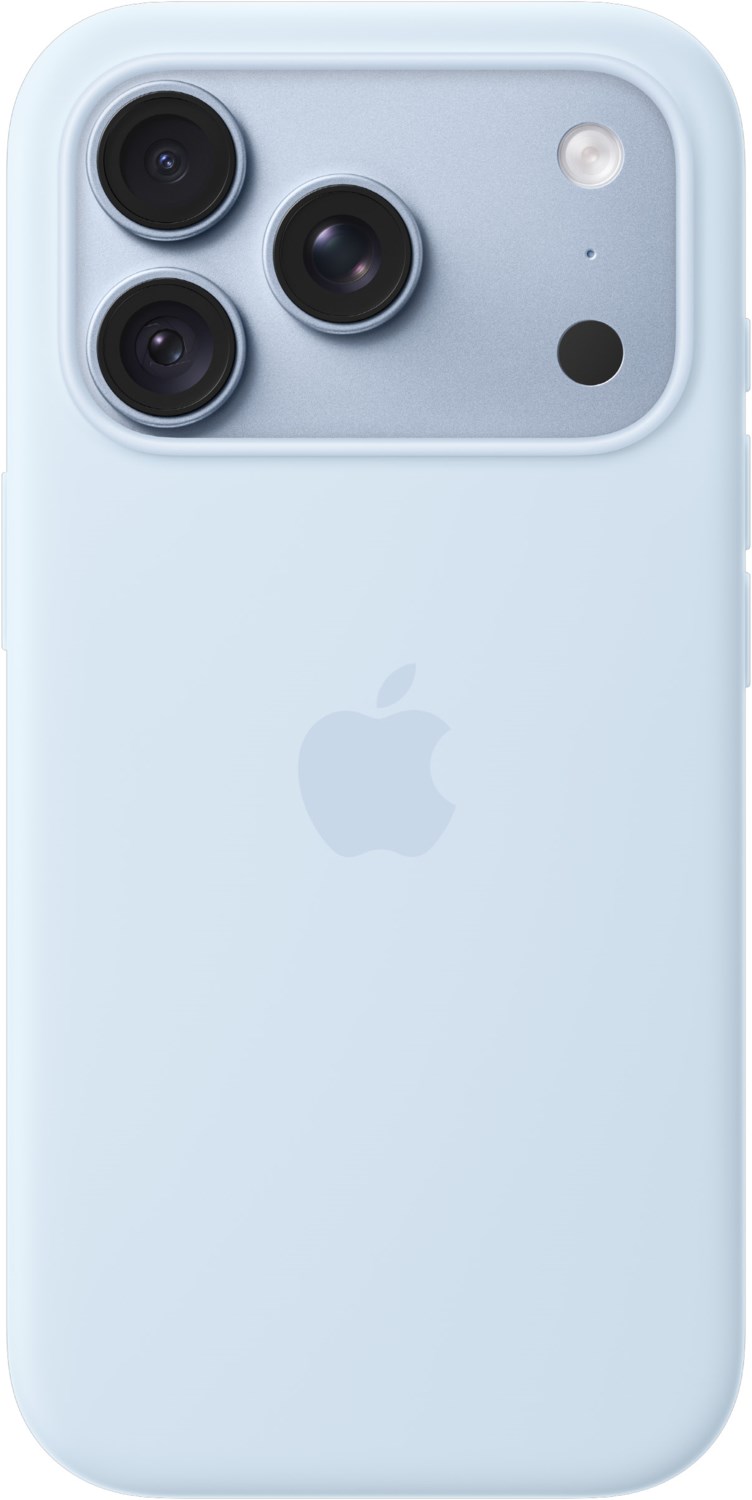 Apple Silikon Case mit MagSafe f&uuml;r iPhone 18 Pro klarblau